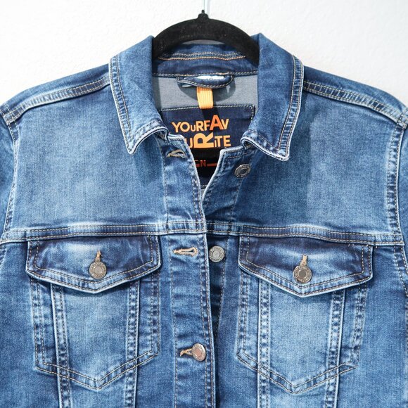 Street One Womens Jean Jacket Denim Button Down Cotton Coat Blue NWOT 8/10 - Picture 3 of 16